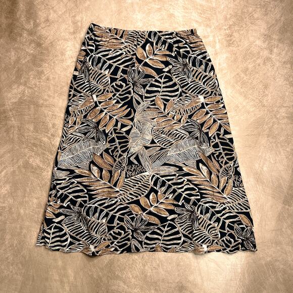 Vintage 90s Laura Ashley Floral Foliage Leaf Print Midi Embroidered Grunge Boho - Picture 1 of 6